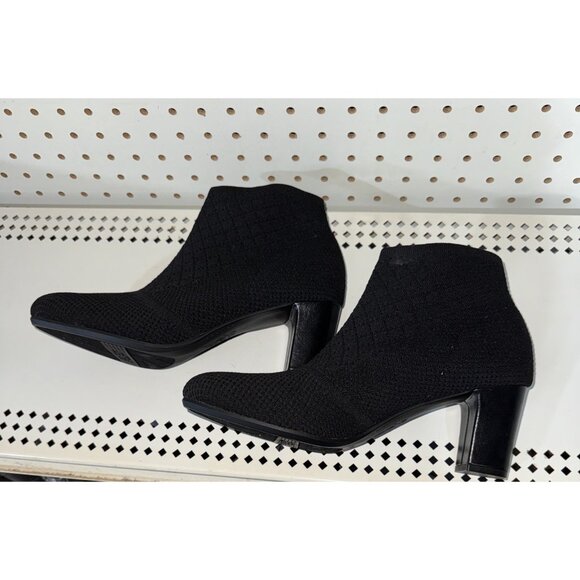 LifeStride Marcia Womens Slip On Heeled Ankle Boots Booties Size 10 Black - Picture 6 of 9